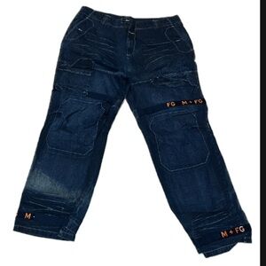 90s hiphop skater raver Marithe Francois Girbaud size 42 dark wash baggy jeans